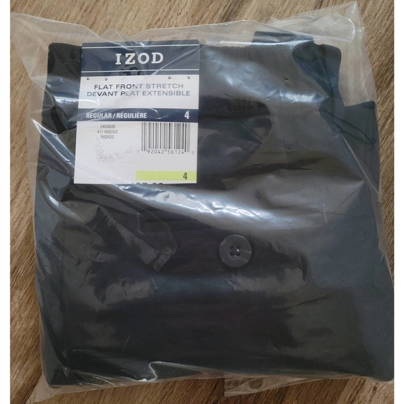 Izod Flat Front Dress Pants Blue Size 4 NWT - Picture 9 of 10